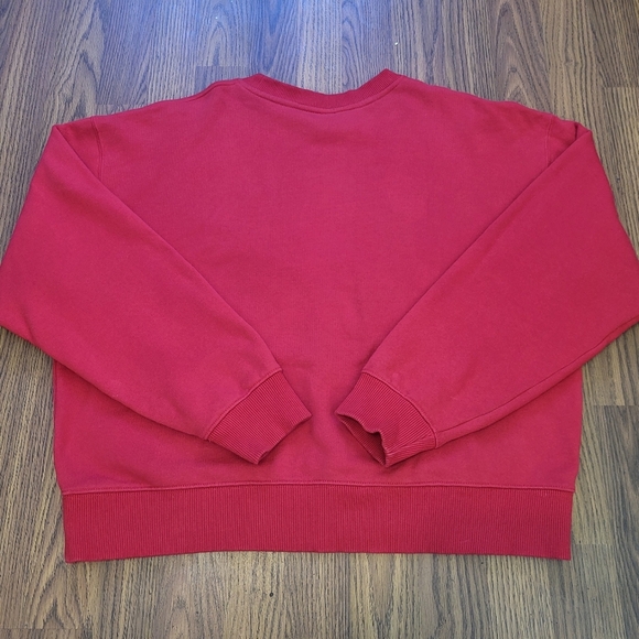 Lisa Eldridge Cropped Long Sleeve Womens Sweater Red Medium - Picture 9 of 12